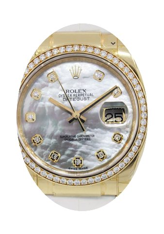 Rolex Datejust 36 116188-WHTMOP White Mo...