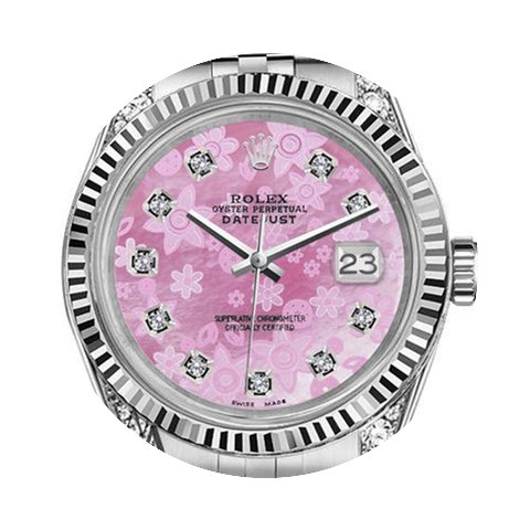 Rolex Ladies Rolex 31mm Datejustpink Flo...