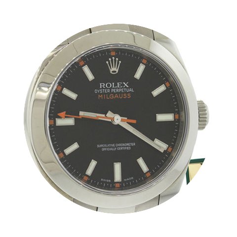 Rolex Milgauss Steel 116400 Black Orange...