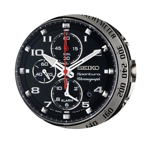 Seiko Sportura 42mm Mens Alarm Chrono St...