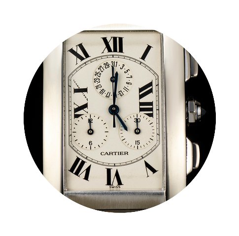 Cartier 18k White Gold Tank Americaine C...