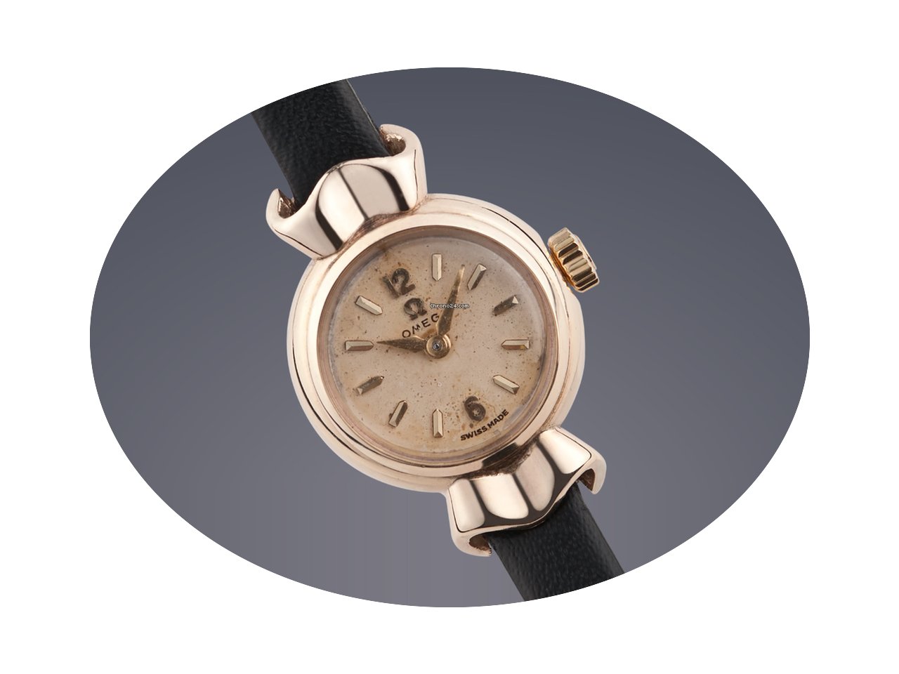 Omega ladies 9ct yellow gold manual watc...