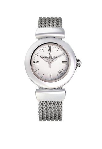 Charriol Ael Analog Display White Cerami...