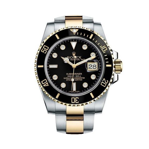 Rolex Submariner Mens 18k Yellow Gold an...