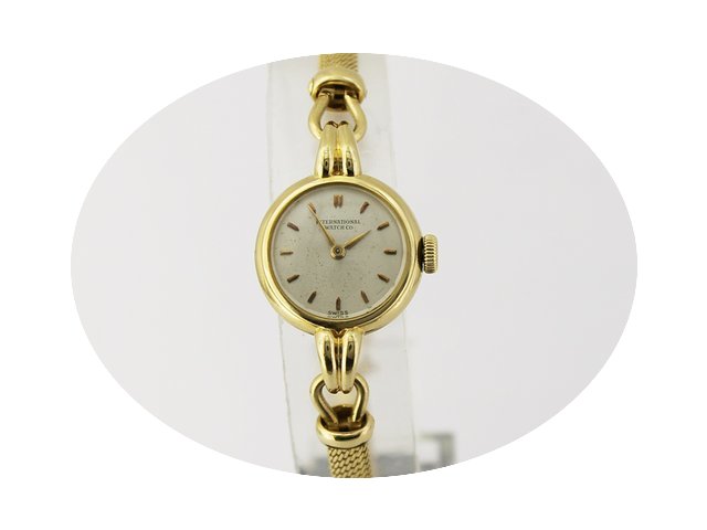 IWC Damenarmbanduhr in 750/- Gelbgold, H...