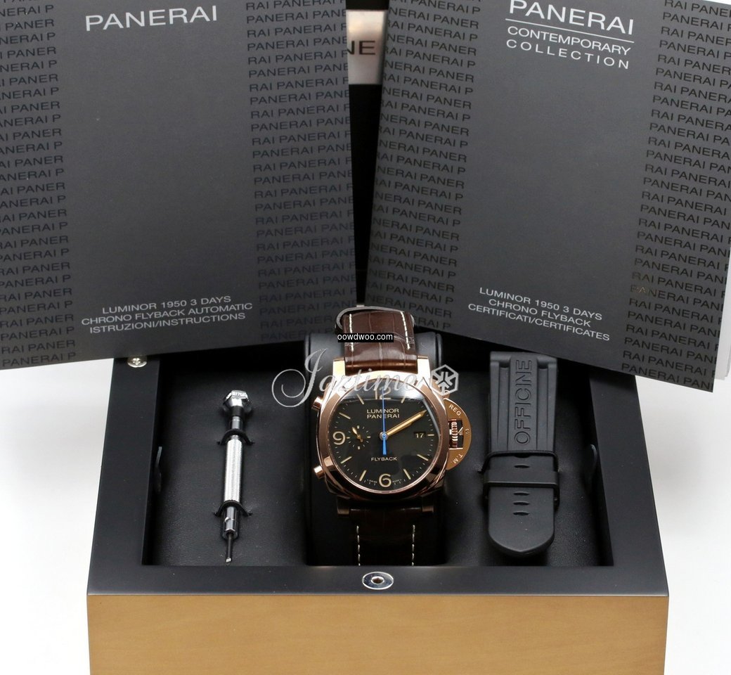 Panerai PAM 525 Luminor 1950 44m Red Gol...
