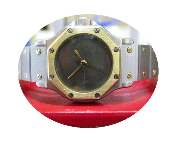 Cartier Santos Octagon Ladies Steel 18k ...
