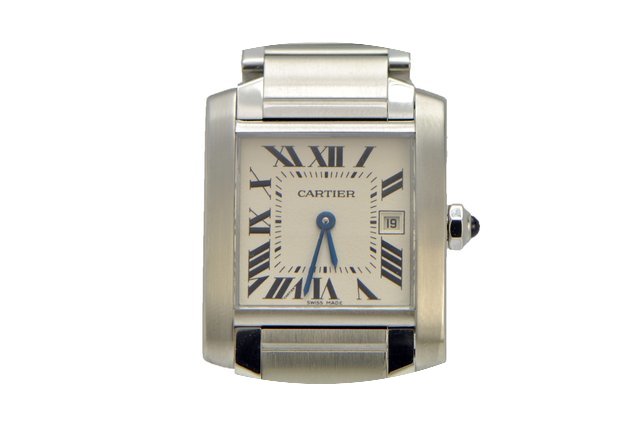 Cartier Tank Francaise Mid-Size with Dat...
