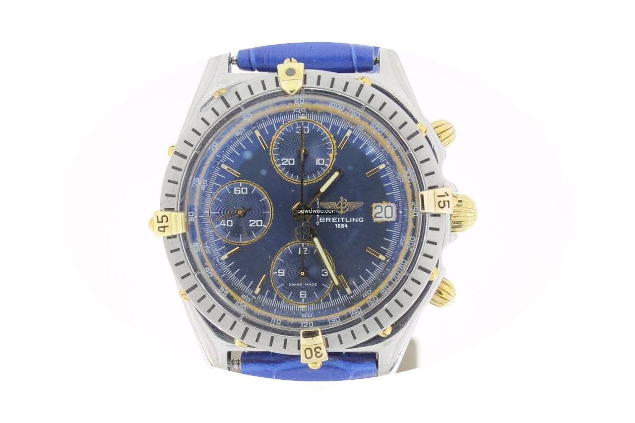 Breitling Chronomat Steel BlueDial Chron...