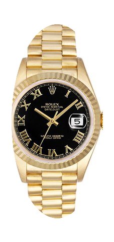 Rolex Women's President Yellow Gold Flut...