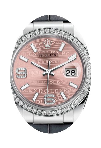 Rolex Datejust 36 116189-PNKDDL Pink Wav...