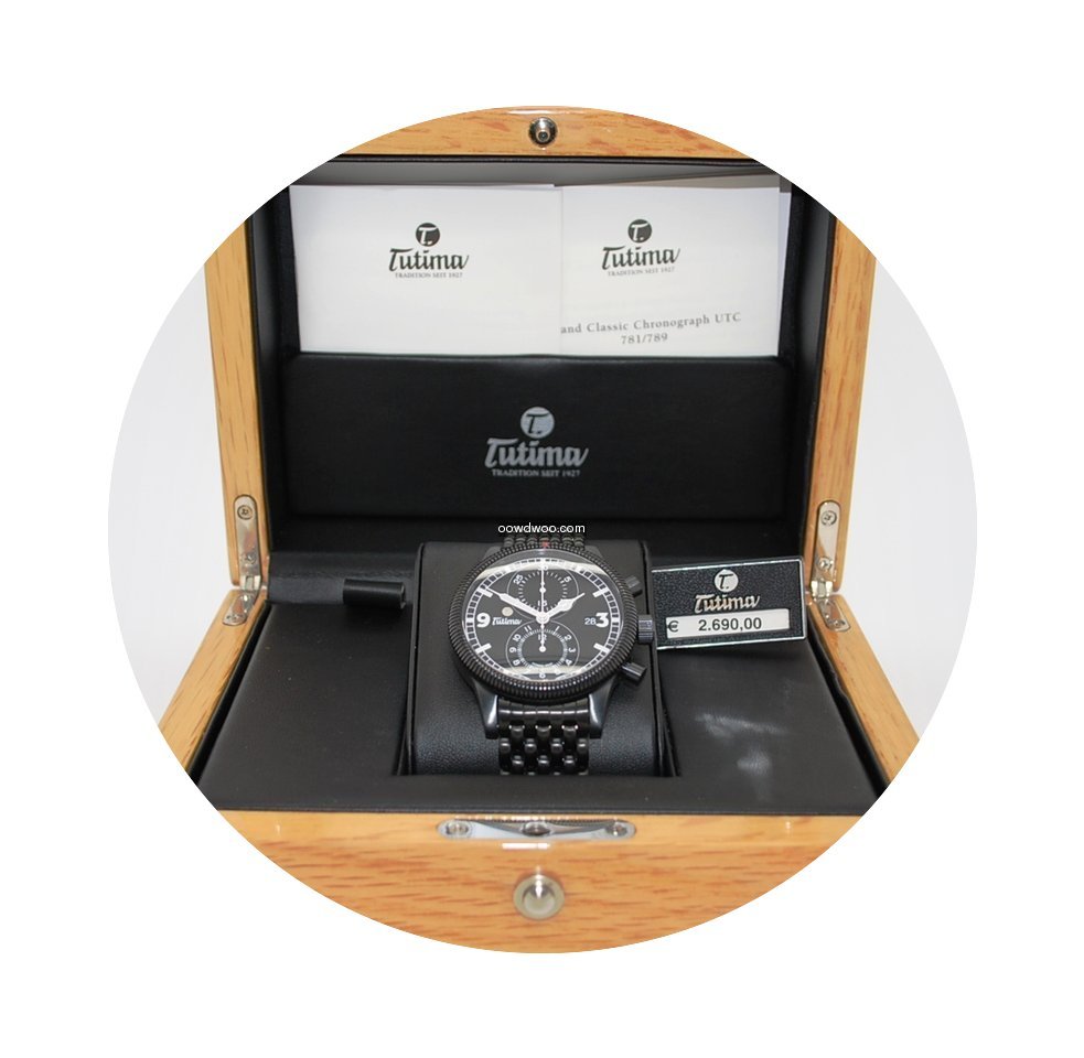 Tutima Grand Classic Black Chronograph...