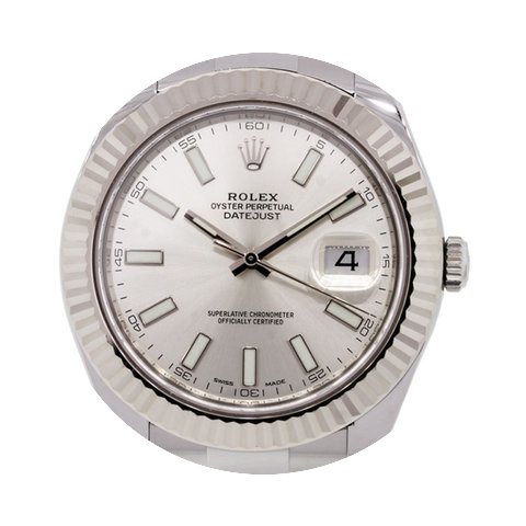 Rolex 116334 Datejust II Silver Dial Sta...