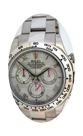 Rolex Daytona White Gold Watch With Meto...