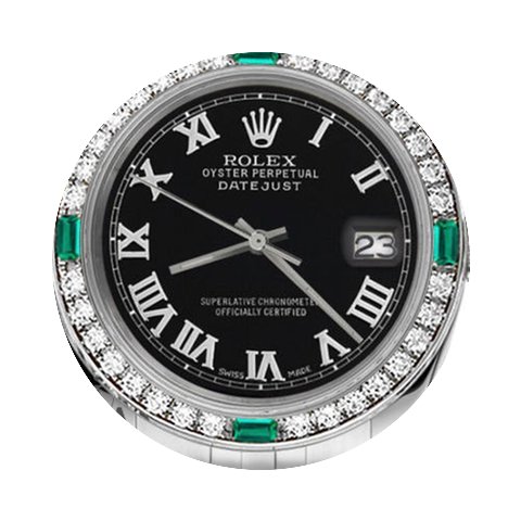 Rolex 36mm Datejust Black Color Emerald ...