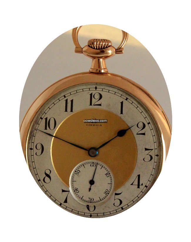 Omega ANTIKE 14K GOLD TASCHENUHR ca.1920...
