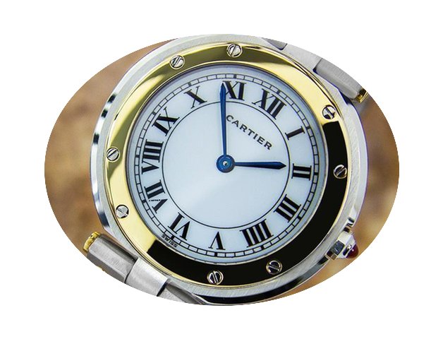 Cartier Santos Men's 32mm 18k Gold And S...