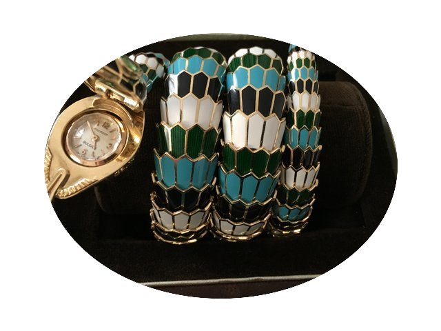 Bulgari Serpente tubogas smalto multicol...