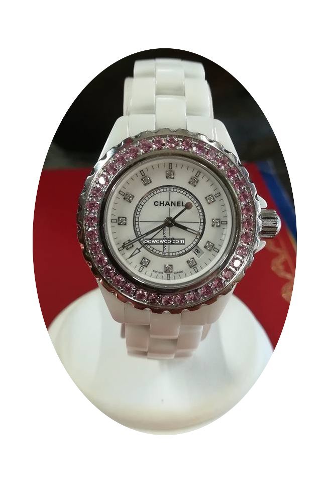 Chanel J12 Pink Sapphires Bezel & Diamon...