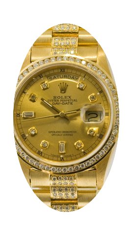 Rolex Mens President Gold Watch With Gol...