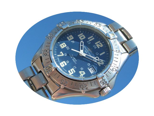 Breitling Colt Blue Dial A 57035 Steel O...