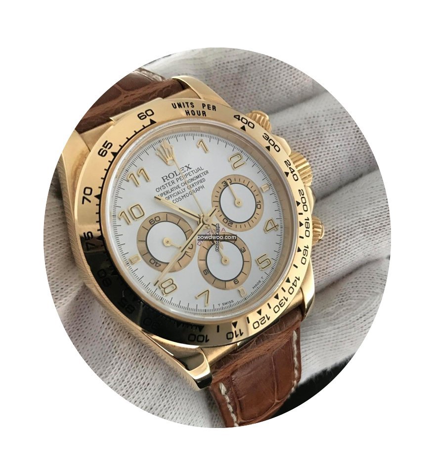 Rolex Daytona 116518 Yellow Gold On Stra...