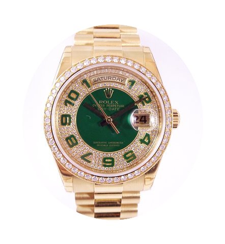 Rolex DAY-DATE ANNIVERSARY PAVE DIAM. DI...