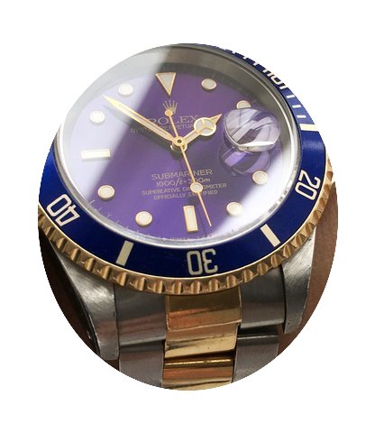 Rolex Submariner Steel Gold Purple Dial ...