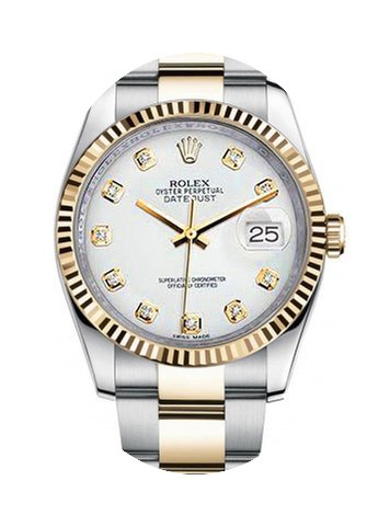 Rolex New Style Datejust Two Tone Fluted...