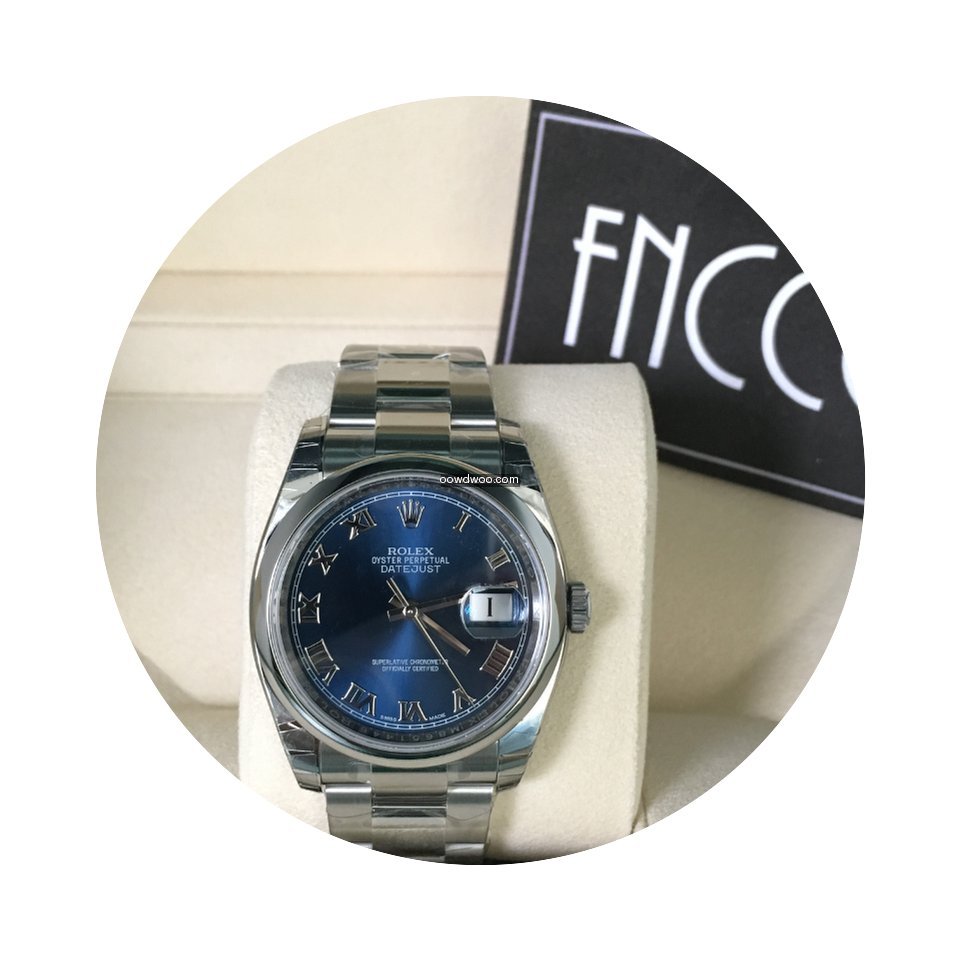 Rolex 116200 36mm Datejust Blue Roman...