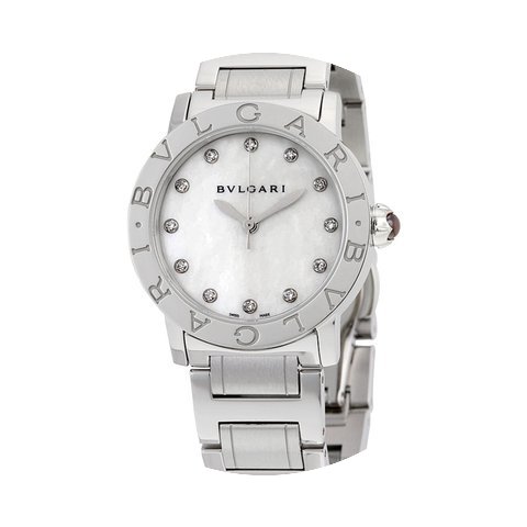 Bulgari White Mother of Pearl Diamond Di...
