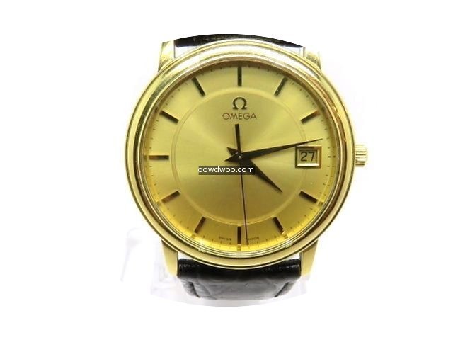 Omega Solid 18k. Yellow Gold Quartz Move...