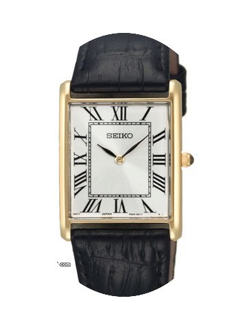 Seiko SFP608P1 Herrenuhr eckig gold schw...