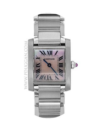 Cartier stainless steel small Tank Franc...