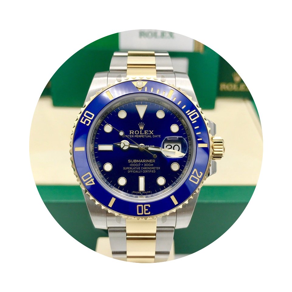 Rolex Submariner 116613LB 18k gold & Ste...