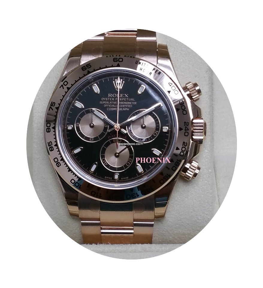 Rolex Daytona Full Rose Gold Black Dial...