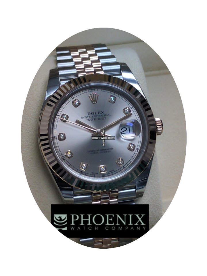 Rolex Datejust two tone rose gold pink d...