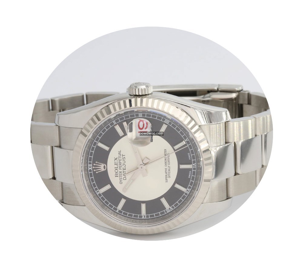 Rolex Steel DateJust White Gold Fluted B...