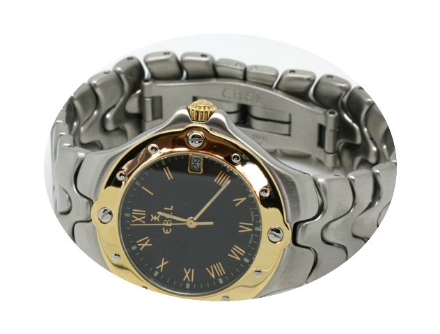 Ebel Sportwave Herren Quarz Stahl Gold 1...