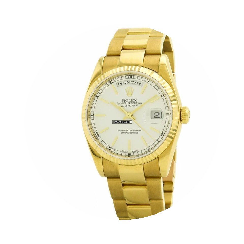 Rolex Day-date 118238 36mm 2001 18k Yell...
