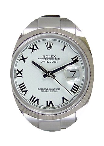 Rolex Datejust 36 116234-WHTRFO White Ro...