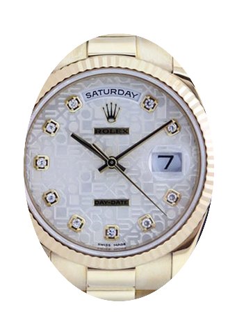 Rolex Day-Date 36 118238-SVJDFP Silver J...