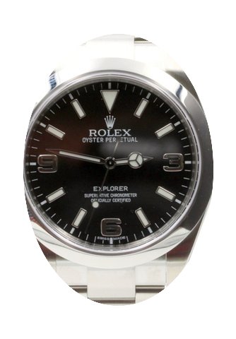 Rolex Explorer I 214270 Men's 39mm Black...