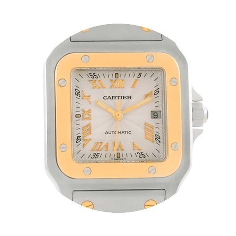 Cartier Santos Galbee Steel Yellow Gold ...