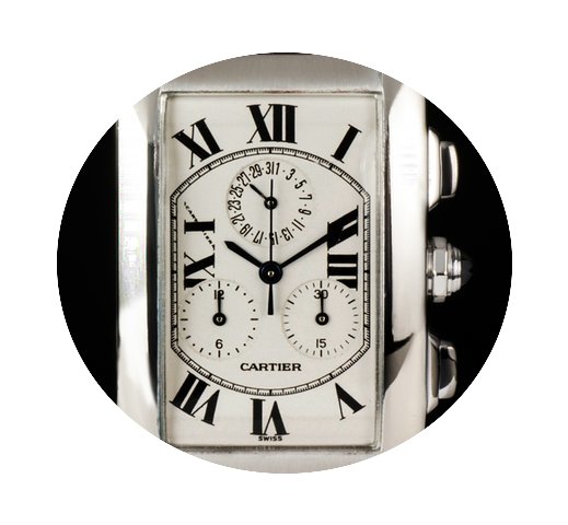 Cartier 18k White Gold Tank Americaine C...