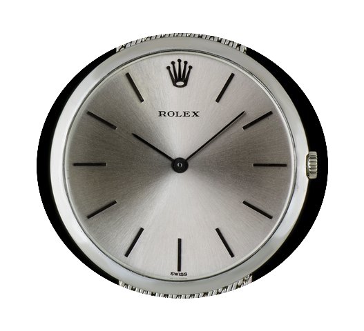 Rolex 18k White Gold Silver Baton Dial V...