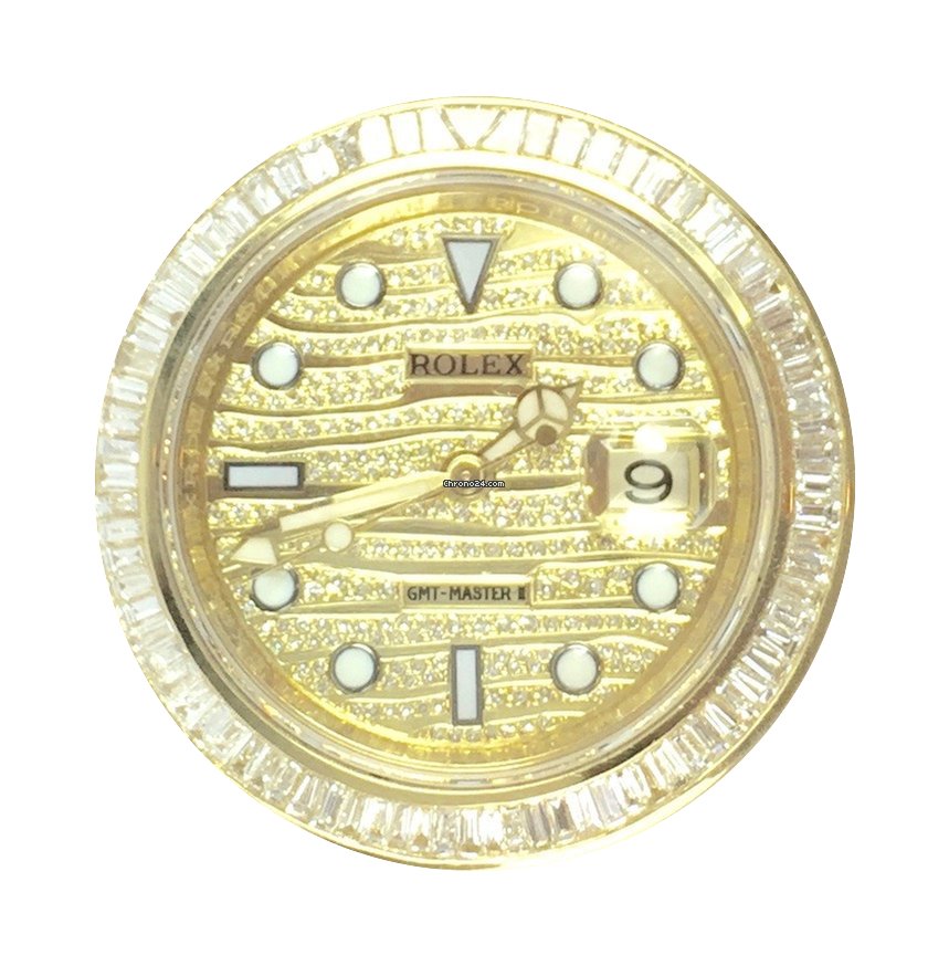 Rolex GMT Master II Gelbgold ICE OUT ful...