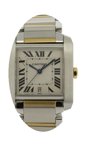 Cartier Tank Francaise Gents in Steel &a...