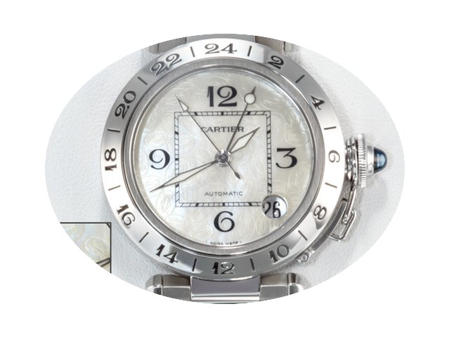 Cartier Pasha C Stahl 35mm Medium Perlmu...