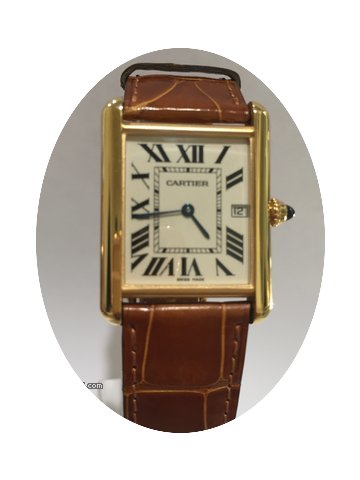Cartier TANK LOUIS 18K YELLOW GOLD,SAPPH...